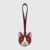 Gucci Cat-shaped Bag Charm In Bordeaux