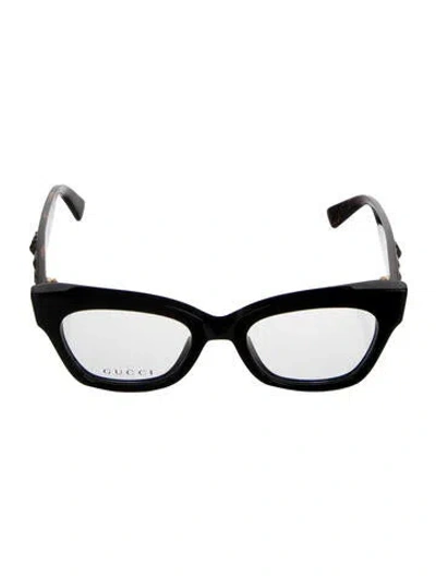 Pre-owned Gucci Cat-eye Eyeglasses In Black