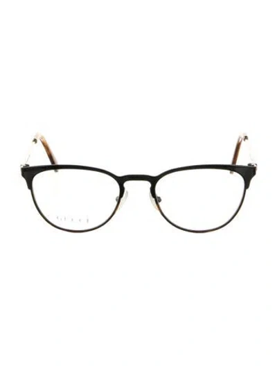 Pre-owned Gucci Cat-eye Eyeglasses In Black