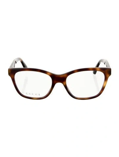Pre-owned Gucci Cat-eye Eyeglasses In Brown