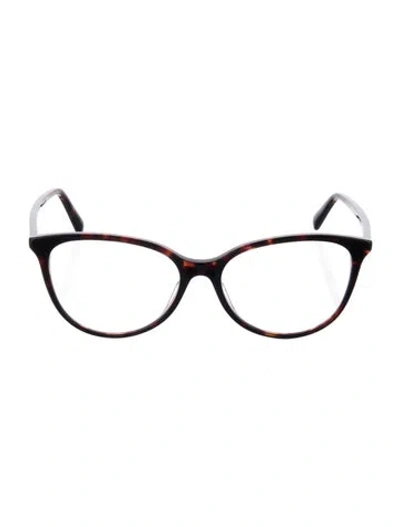 Pre-owned Gucci Cat-eye Eyeglasses In Brown