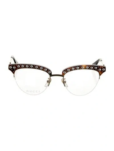 Pre-owned Gucci Cat-eye Eyeglasses W/ Tags In Black