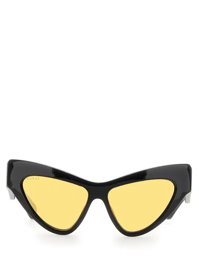 Gucci Cat-eye Frame Sunglasses In Acetate In Yellow