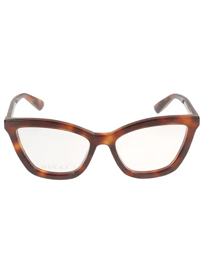 Gucci Cat-eye Logo Lens Frame In Pink