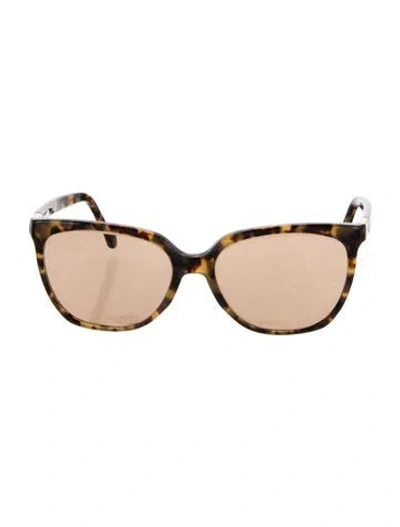 Pre-owned Gucci Cat-eye Mirrored Sunglasses In Brown