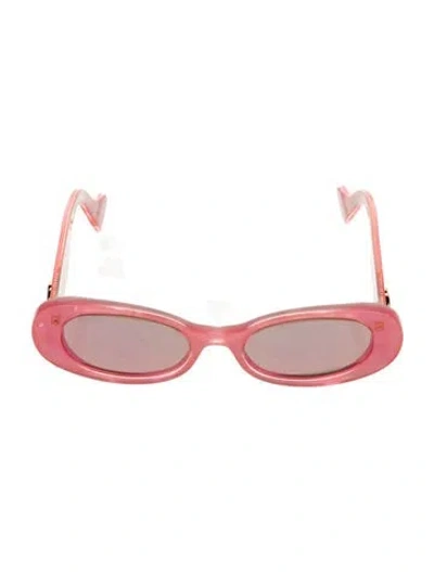 Pre-owned Gucci Cat-eye Mirrored Sunglasses In Pink