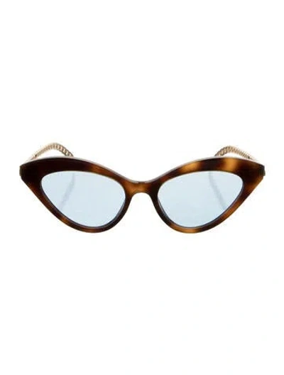 Pre-owned Gucci Cat-eye Mirrored Sunglasses W/ Tags In Brown