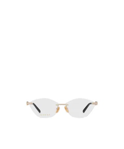 Gucci Cat-eye Optical Frame In Gold