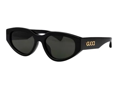 Pre-owned Gucci Cateye Sunglasses In Black Grey (gg1845sa/001)