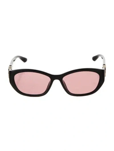 Pre-owned Gucci Cat-eye Tinted Sunglasses W/ Tags In Black
