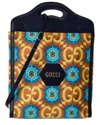 Gucci Centennial 100 Medium Leather Tote In Blue