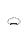 Gucci Womens Silver Branded-tag Sterling-silver And Leather Chain Bracelet In White