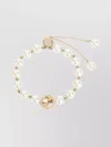 Gucci Chain Bracelet With Metallic Pearls In Gold