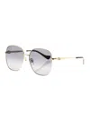 Gucci Chain Bridge Sunglasses In Metallic