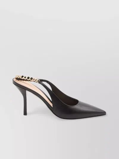 Gucci Chain Detail Leather Pumps Stiletto Heel