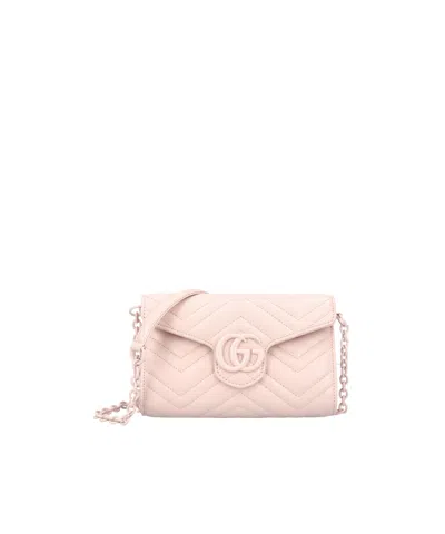 Gucci Gg Marmont Wallet On Chain In Brown