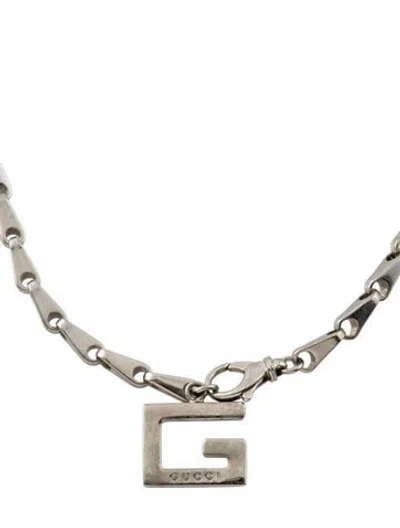 Pre-owned Gucci Chain Pendant Necklace, 37.25" In Multi