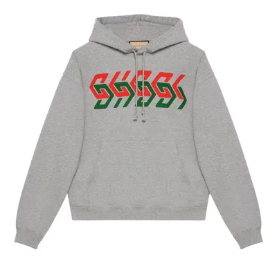 Pre-owned Gucci Chain Print Hoodie 'medium Grey/multicolor' | Men's Size Xxs In Gray