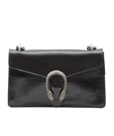 Gucci Chain Strap Shoulder Bag With Metal Hardware In Black