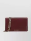 Gucci Chain Strap Wallet With Removable Shoulder In Brown