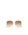 Gucci Chaise-lounge Oversized Sunglasses In Nude