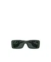 Gucci Chaise Lounge Rectangle-frame Sunglasses In Black