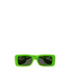 Gucci Chaise Lounge Rectangle-frame Sunglasses In Green