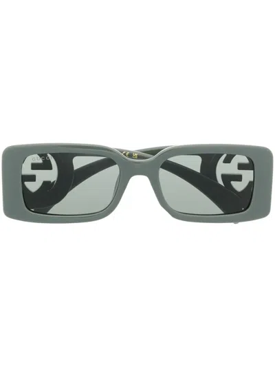 Gucci Eckige Sonnenbrille In Grey