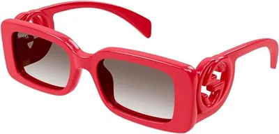 Pre-owned Gucci Chaise Lounge Sunglasses In Red/brown (gg1325s/005)