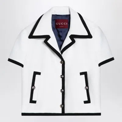 Gucci Cotton Tweed Jacket In White