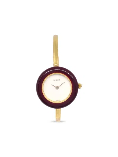 Pre-owned Gucci Chameleon 25mm In White