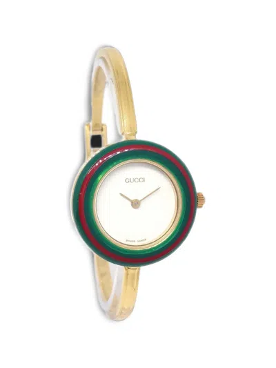 Pre-owned Gucci Chameleon 26mm Watch In White
