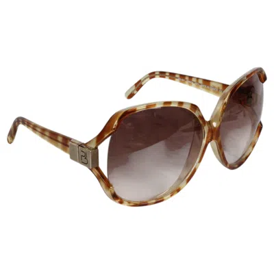 Pre-owned Gucci Chanel 1990s Square Frame With Amber Tortoise Quilted Arms "cc" Sunglasses In Brown