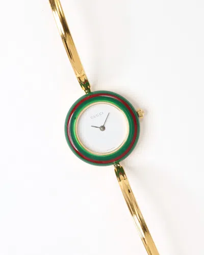 Gucci Change Bezel 26mm Ref 1100l Watch In Gold
