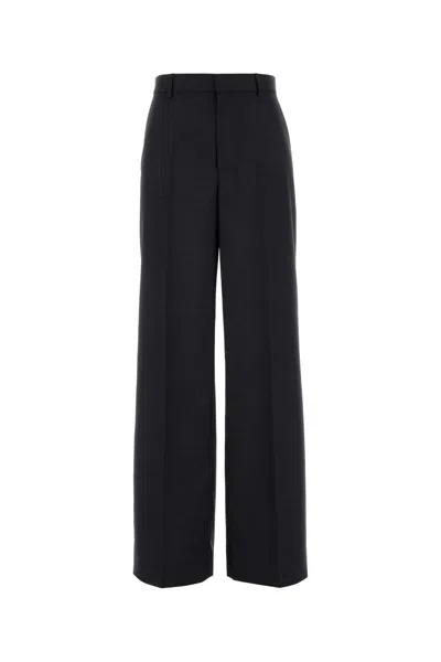GUCCI CHARCOAL WOOL WIDE-LEG PANT
