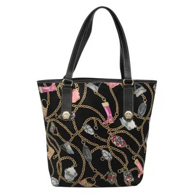 Pre-owned Gucci Charmy Black Silk Tote Bag ()