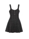 Gucci Women Checkered Dress In Black