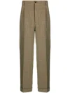 Gucci Check-pattern Pleat-detailing Trousers In Braun