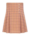 Gucci Check Pattern Skirt In Multicolor