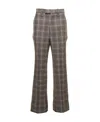 Gucci Plaid Wool Trousers In Black