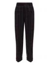 Gucci Windowpane-print Straight-leg Trousers In Black