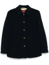 Gucci Wool-blend Bouclé-tweed Coat In Blue