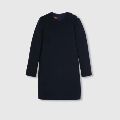Gucci Damier Boucle Dress In Blue