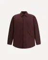 Gucci Men Checked Cotton Jacket In Burgundy