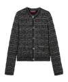 Gucci Interlocking-g Check Cardigan In Black