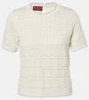 Gucci Checked Lamé Wool-blend Jacquard Top In White