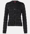 Gucci Interlocking-g Check Cardigan In Black