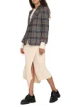 Gucci Single-breasted Check Blazer In Blue