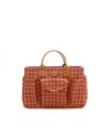 Gucci Checkered Pocket Handbag In Multi
