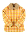 Gucci Checkered Wool Bomber Jacket In Yellow